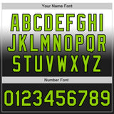 Custom White Neon Green-Black Authentic Fade Fashion Baseball Jersey
