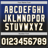 Custom Royal Black-Old Gold Authentic Fade Fashion Baseball Jersey
