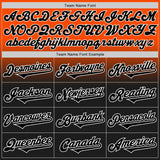 Custom Orange Black-White Authentic Fade Fashion Baseball Jersey
