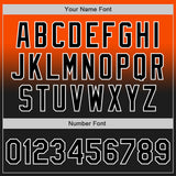 Custom Orange Black-White Authentic Fade Fashion Baseball Jersey
