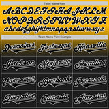 Custom Gold Black-White Authentic Fade Fashion Baseball Jersey