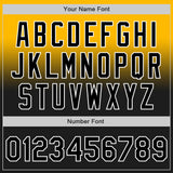 Custom Gold Black-White Authentic Fade Fashion Baseball Jersey