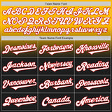 Custom Gold Black-Red Authentic Fade Fashion Baseball Jersey