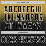 Custom Old Gold Black-White Authentic Fade Fashion Baseball Jersey