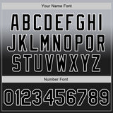 Custom Gray Black-White Authentic Fade Fashion Baseball Jersey