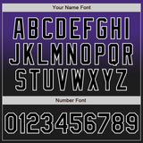Custom Purple Black-White Authentic Fade Fashion Baseball Jersey