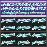 Custom Purple Black-Teal Authentic Fade Fashion Baseball Jersey