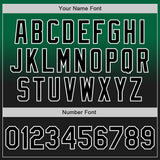 Custom Kelly Green Black-White Authentic Fade Fashion Baseball Jersey