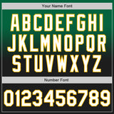 Custom Kelly Green Black-Gold Authentic Fade Fashion Baseball Jersey