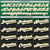 Custom Kelly Green Black-Old Gold Authentic Fade Fashion Baseball Jersey