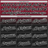 Custom Crimson Black-White Authentic Fade Fashion Baseball Jersey