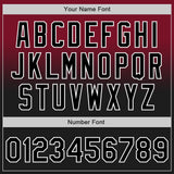 Custom Crimson Black-White Authentic Fade Fashion Baseball Jersey