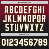 Custom Crimson Black-Old Gold Authentic Fade Fashion Baseball Jersey