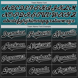 Custom Teal Black-White Authentic Fade Fashion Baseball Jersey