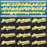 Custom Teal Black-Yellow Authentic Fade Fashion Baseball Jersey