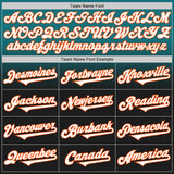Custom Teal Black-Orange Authentic Fade Fashion Baseball Jersey