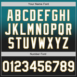 Custom Teal Black-Old Gold Authentic Fade Fashion Baseball Jersey