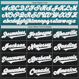 Custom Teal Black-Gray Authentic Fade Fashion Baseball Jersey