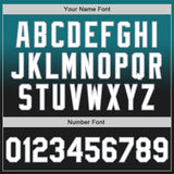 Custom Teal Black-Gray Authentic Fade Fashion Baseball Jersey