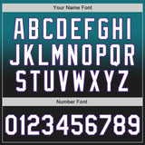 Custom Teal Black-Purple Authentic Fade Fashion Baseball Jersey