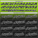 Custom Neon Green Black-White Authentic Fade Fashion Baseball Jersey