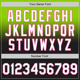 Custom Neon Green Black-Pink Authentic Fade Fashion Baseball Jersey