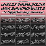 Custom Medium Pink Black-White Authentic Fade Fashion Baseball Jersey