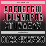 Custom Neon Pink Black-White Authentic Fade Fashion Baseball Jersey