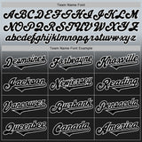 Custom Silver Black-White Authentic Fade Fashion Baseball Jersey