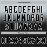 Custom Silver Black-White Authentic Fade Fashion Baseball Jersey