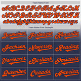 Custom White Orange-Navy Authentic Fade Fashion Baseball Jersey
