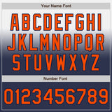 Custom White Orange-Navy Authentic Fade Fashion Baseball Jersey