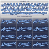 Custom White Light Blue-Navy Authentic Fade Fashion Baseball Jersey