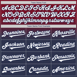 Custom Crimson White-Navy Authentic Fade Fashion Baseball Jersey