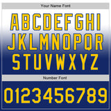 Custom White Yellow-Royal Authentic Fade Fashion Baseball Jersey