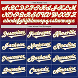 Custom Red White Royal-Old Gold Authentic Fade Fashion Baseball Jersey