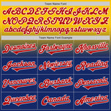 Custom Yellow Red Royal-White Authentic Fade Fashion Baseball Jersey