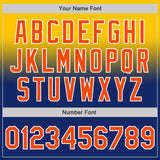 Custom Yellow Orange Royal-White Authentic Fade Fashion Baseball Jersey