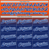 Custom Orange Royal-White Authentic Fade Fashion Baseball Jersey