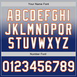 Custom Gray White Royal-Orange Authentic Fade Fashion Baseball Jersey