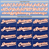 Custom Light Blue White Royal-Orange Authentic Fade Fashion Baseball Jersey