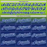 Custom Neon Green Royal-White Authentic Fade Fashion Baseball Jersey