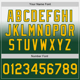 Custom White Gold-Green Authentic Fade Fashion Baseball Jersey
