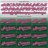 Custom White Pink-Green Authentic Fade Fashion Baseball Jersey