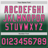 Custom White Pink-Green Authentic Fade Fashion Baseball Jersey