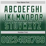 Custom White Green Authentic Fade Fashion Baseball Jersey