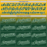 Custom Gold Green-White Authentic Fade Fashion Baseball Jersey