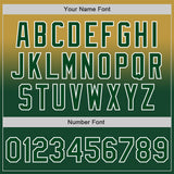 Custom Old Gold Green-White Authentic Fade Fashion Baseball Jersey
