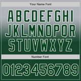 Custom Gray Green-White Authentic Fade Fashion Baseball Jersey