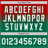 Custom Red White-Kelly Green Authentic Fade Fashion Baseball Jersey